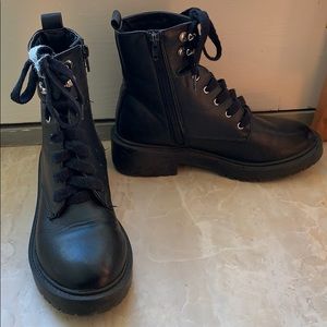 SOLD Madden Girl - Black lace up / zipper boots